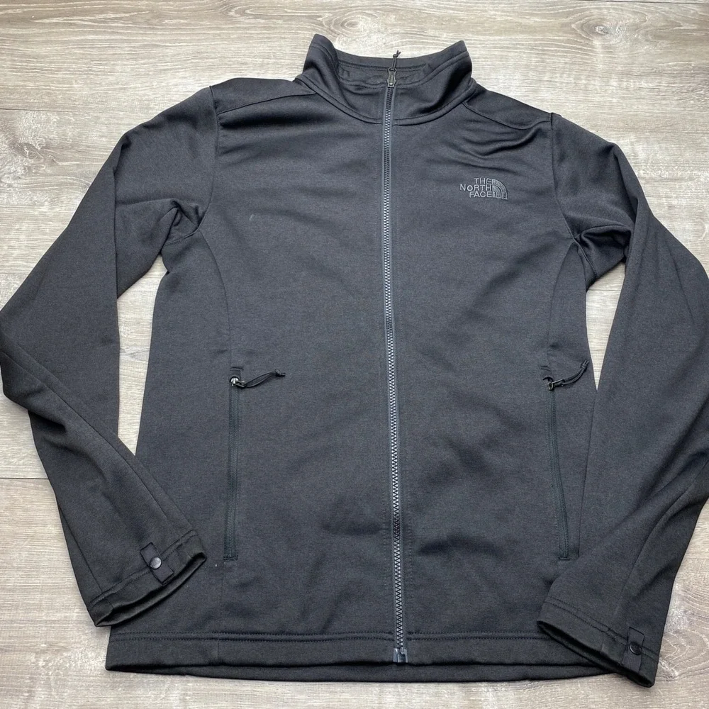 The North Face Jacket‎ Mens Small Black Full Zip Fleece Lined Polyester Track